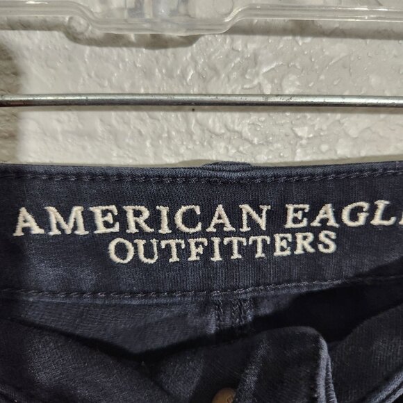 American Eagle Outfitters Skinny Jeans Size 2 Black Jeggings - Picture 2 of 13